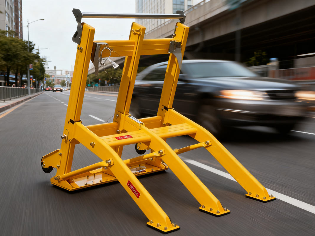 移動式車両バリケード ポータブル車両バリケードシステムは、一時的な交通誘導や敷地へのアクセス管理に最適です